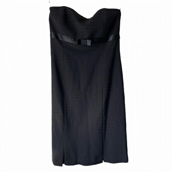 Babaton Dresses & Skirts - ARITZIA Talula Babaton Vintage Wool Blend Strapless Black Mini Dress Size 4